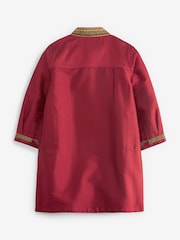 Red Regular Length Embroidered Boys Kurta (3mths-7yrs) - Image 5 of 6