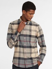 Barbour® Natural 100% Cotton Tartan Edderton Tailored Long Sleeve Cotton Shirt - Image 1 of 5