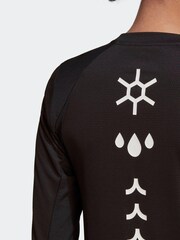 adidas Paris Black Tennis FreeLift 3/4-Length Long Sleeve Top - Image 5 of 7
