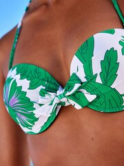 Grün/Violett geblümt - Bedruckter Bikini - Bild 4 von 5