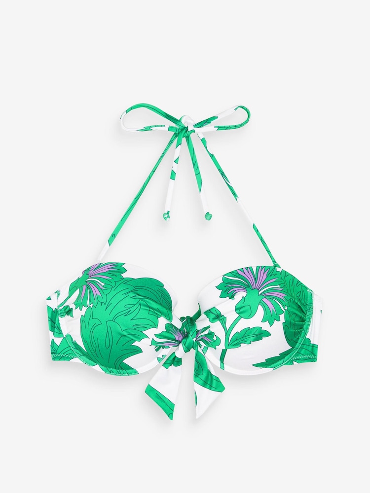 Grün/Violett geblümt - Bedruckter Bikini - Bild 5 von 5