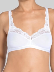 Sloggi White Romance Non Wired Bralette - Image 1 of 4