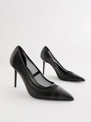Black Forever Comfort® Mesh Panel Court Shoes - Image 2 of 8
