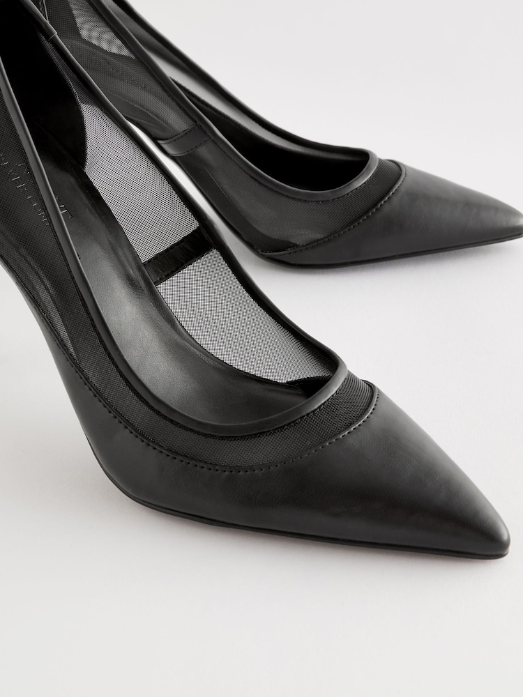 Black Forever Comfort® Mesh Panel Court Shoes - Image 8 of 8