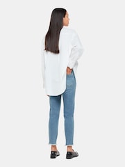 Whistles Blue Slim Frayed Detail Jeans - Image 2 of 5