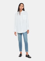 Whistles Blue Slim Frayed Detail Jeans - Image 3 of 5