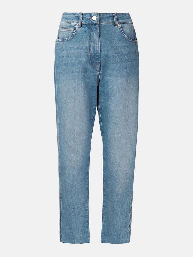 Whistles Blue Slim Frayed Detail Jeans - Image 5 of 5