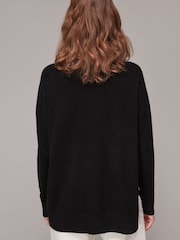 Whistles Black Cashmere Roll Neck Jumper - Image 2 of 5