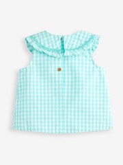Mint Green Gingham Cotton Collar Blouse (3mths-8yrs) - Image 2 of 3
