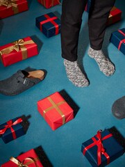 Birkenstock Grey Boston Felt Clogs - Image 3 of 5