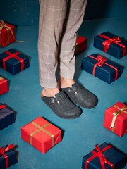 Birkenstock Grey Boston Felt Clogs - Image 4 of 5