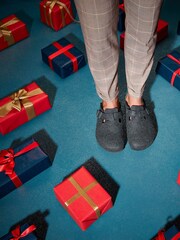 Birkenstock Grey Boston Felt Clogs - Image 5 of 5