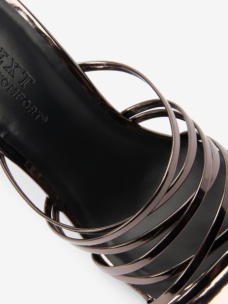 Pewter Forever Comfort® Multi Strap Mules - Image 9 of 9