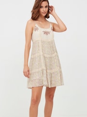 NKN Nekane Anastacia Ivory Strapless Tiered Mini Dress - Image 1 of 4