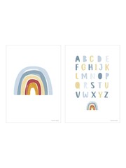 Little Dutch Blue Rainbow Alphabet Poster - Image 1 of 1