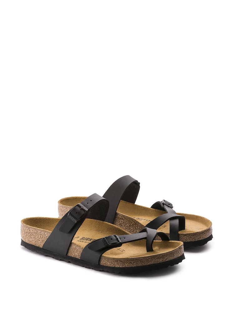 Birkenstock Black Regular Fit Mayari Birko Flor Sandals - Image 2 of 4
