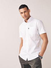White Slim Fit Easy Iron Button Down Oxford Shirt - Image 1 of 6