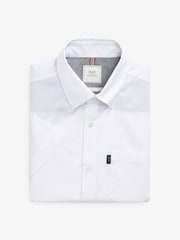 White Slim Fit Easy Iron Button Down Oxford Shirt - Image 4 of 6