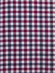 Red/Navy Blue Gingham Check Easy Iron Button Down Oxford Shirt - Image 7 of 7