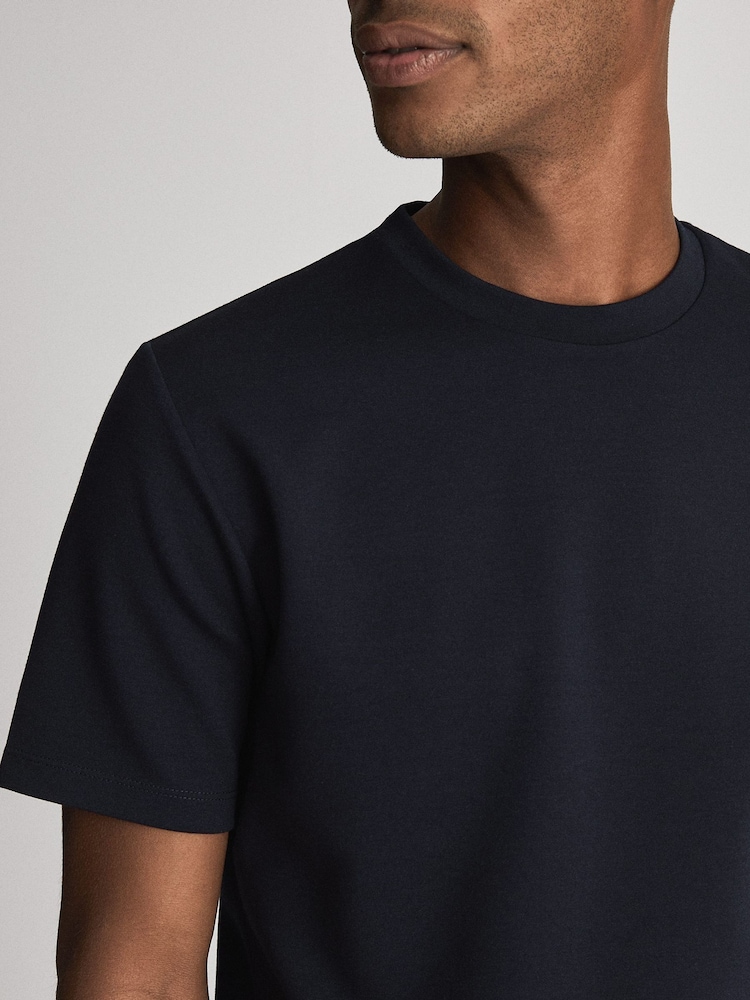 Reiss Bradley Melange Crew Neck T-Shirt - Image 3 of 3