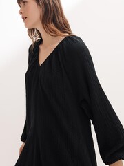Mads Norgaard Womens V-Neck Kaftan Long Sleeve Midi Dress - Image 3 of 4