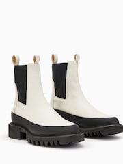 AllSaints White Harlee Boots - Image 2 of 5