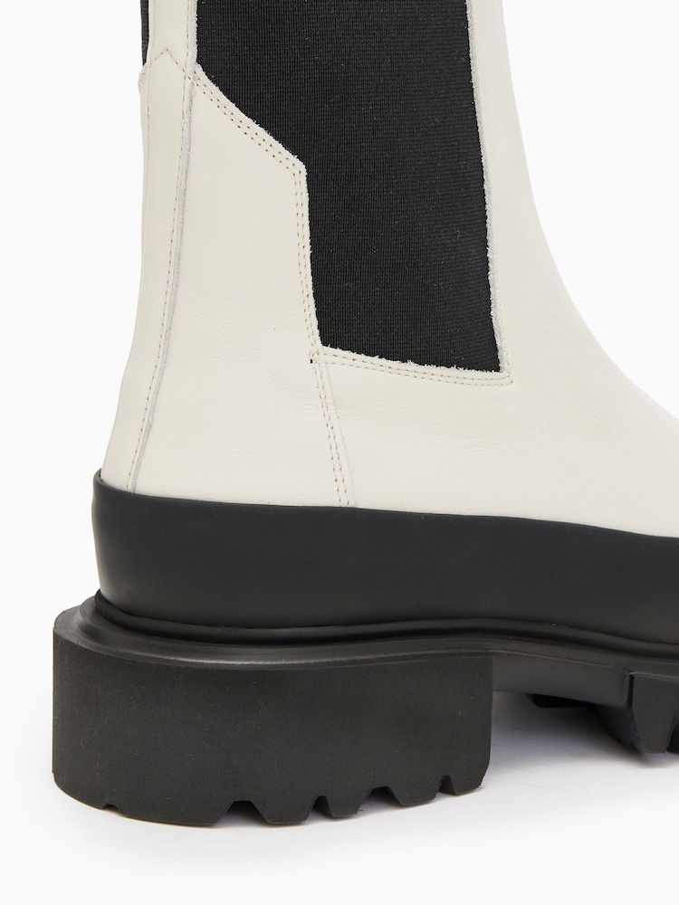 AllSaints White Harlee Boots - Image 5 of 5