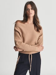 Reiss Lorna Asymmetric Knitted Top - Image 3 of 5