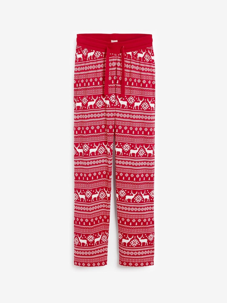 The Little Tailor Mens Reindeer Christmas Fair Isle Pattern Pyjamas - Image 6 of 8