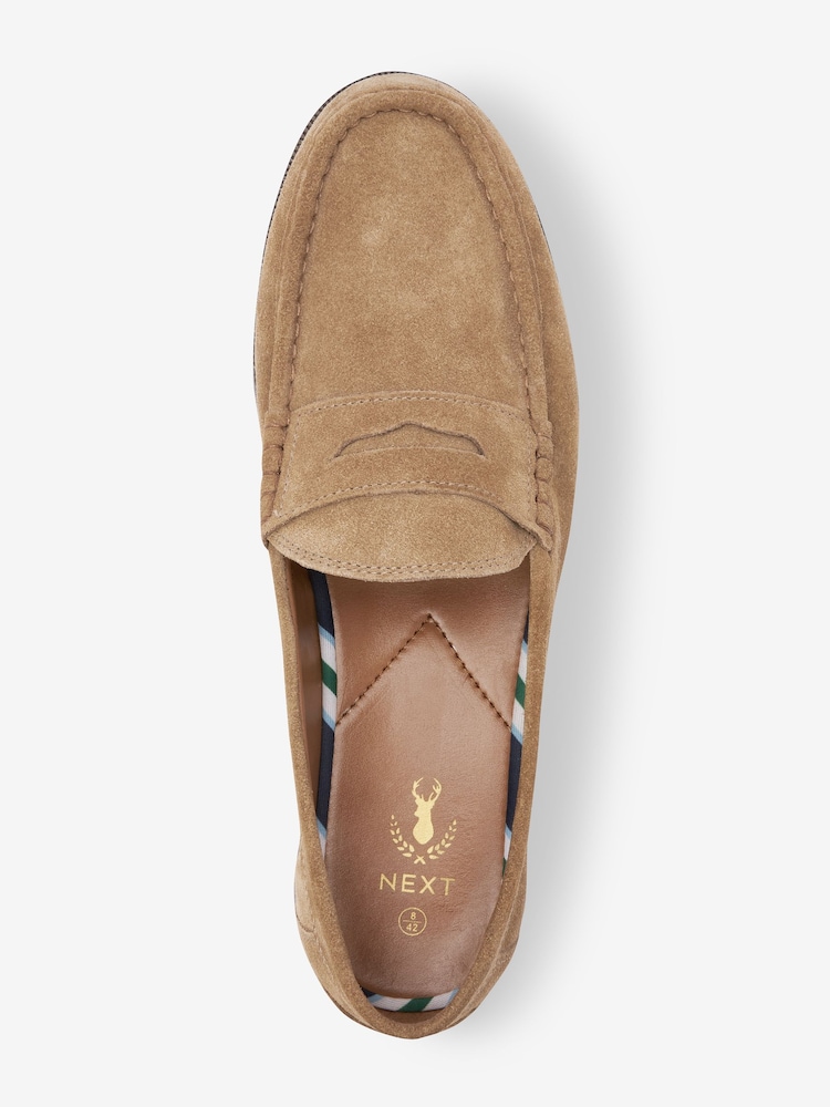 Marron fauve en daim - Ajustement régulier - Loafers Penny - Image 5 of 10