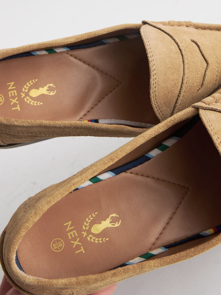 Marron fauve en daim - Ajustement régulier - Loafers Penny - Image 8 of 10