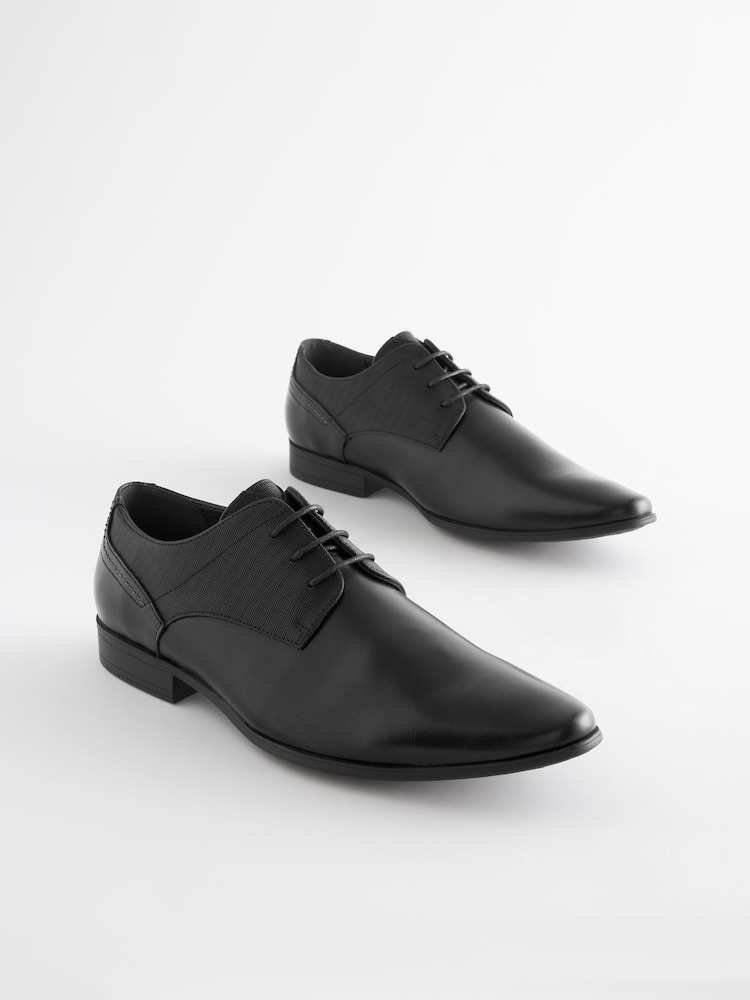 Black Derby Lace- Up Shoes - Image 4 of 12