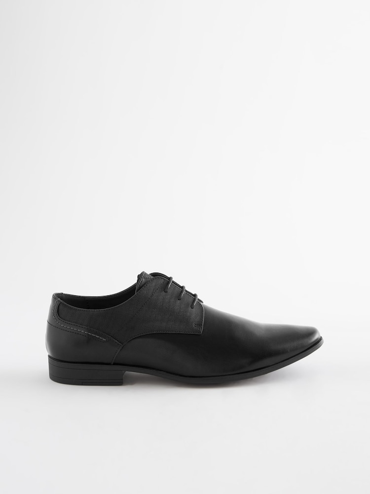 Black Derby Lace- Up Shoes - Image 5 of 12