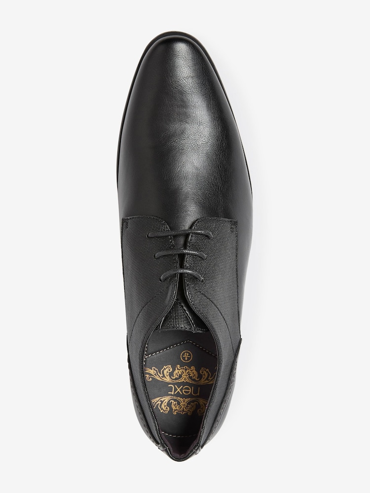 Black Derby Lace- Up Shoes - Image 7 of 12