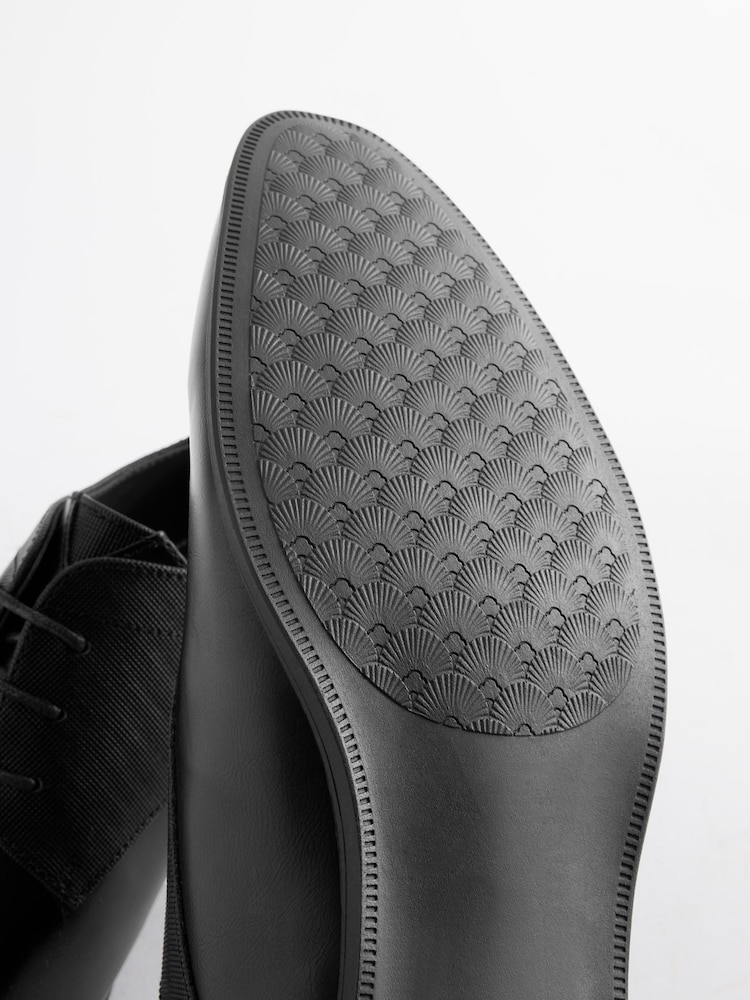 Black Derby Lace- Up Shoes - Image 8 of 12