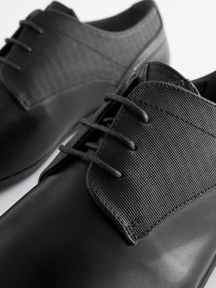 Black Derby Lace- Up Shoes - Image 9 of 12