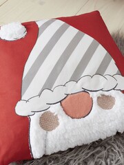 Catherine Lansfield Red Express Your Elf Gonk Christmas Cushion - Image 1 of 5