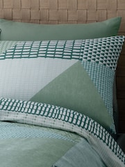 Catherine Lansfield Green Larsson Geo Duvet Cover and Pillowcase Set - Image 2 of 5