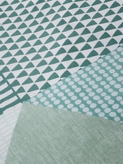 Catherine Lansfield Green Larsson Geo Duvet Cover and Pillowcase Set - Image 4 of 5