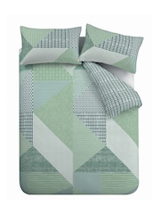 Catherine Lansfield Green Larsson Geo Duvet Cover and Pillowcase Set - Image 5 of 5