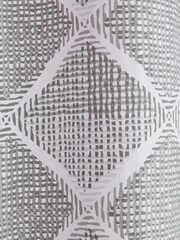 Catherine Lansfield Grey Geo Textured Diamond Eyelet Curtains - Image 3 of 4
