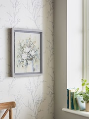 Laura Ashley Grey Pussy Willow in Vase Framed Print - Image 1 of 4