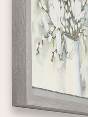 Laura Ashley Grey Pussy Willow in Vase Framed Print - Image 3 of 4