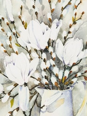 Laura Ashley Grey Pussy Willow in Vase Framed Print - Image 4 of 4