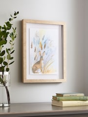 Laura Ashley Blue Country Hare Framed Print - Image 1 of 4