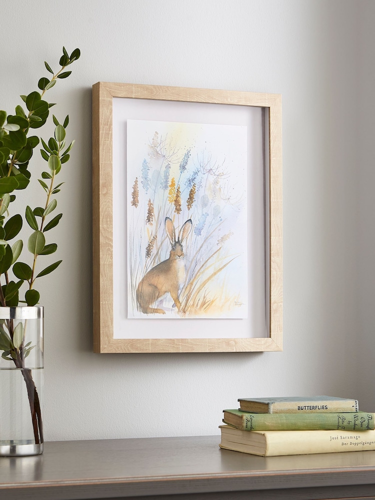 Laura Ashley Blue Country Hare Framed Print - Image 1 of 4