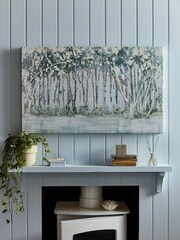Laura Ashley Blue Woodland Walk Printed Canvas - Image 1 of 3