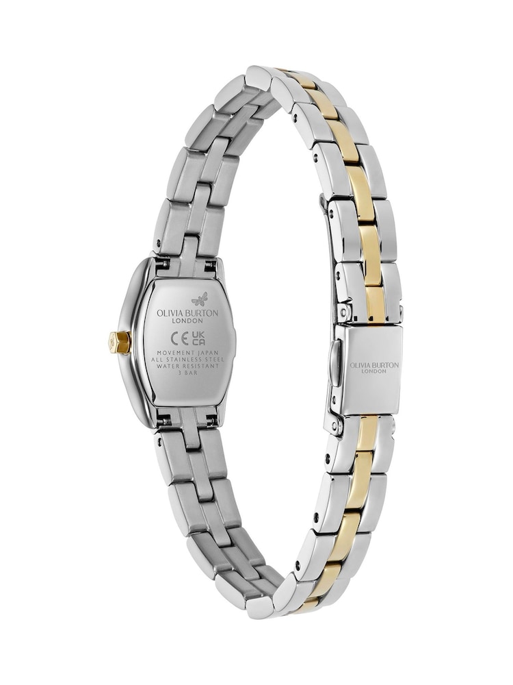 Olivia Burton Silver 18mm Cambridge Champagne Sunray Two Tone Watch - Image 4 of 4