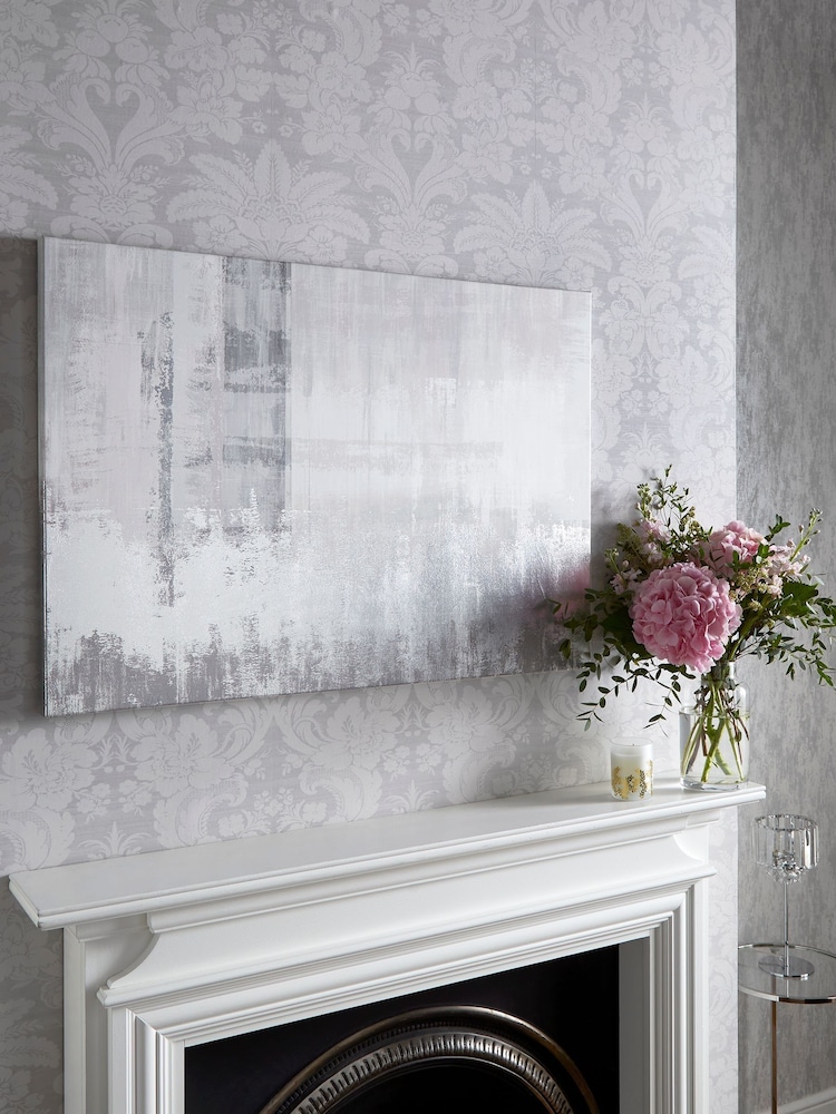 Laura Ashley Grey Abstract Printed Canvas - Image 1 of 3