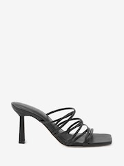 Black Forever Comfort® Multi Strap Mules - Image 1 of 4